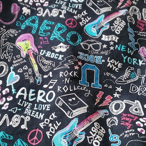 Fun Aero Tote Bag Rock and Roll Print - Picture 3 of 8
